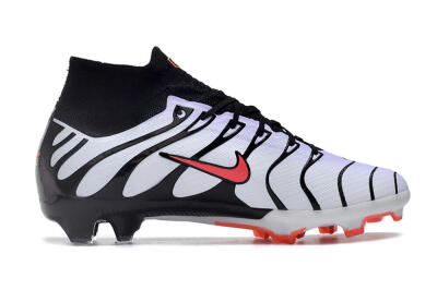 Nike Air Zoom Mercurial Superfly 9 Elite FG High-Tops Soccer Cleats - White/Black/Red