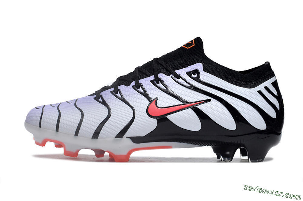 Nike Air Zoom Mercurial Vapor 15 Elite FG Low-Tops Soccer Cleats - White/Black/Red 2