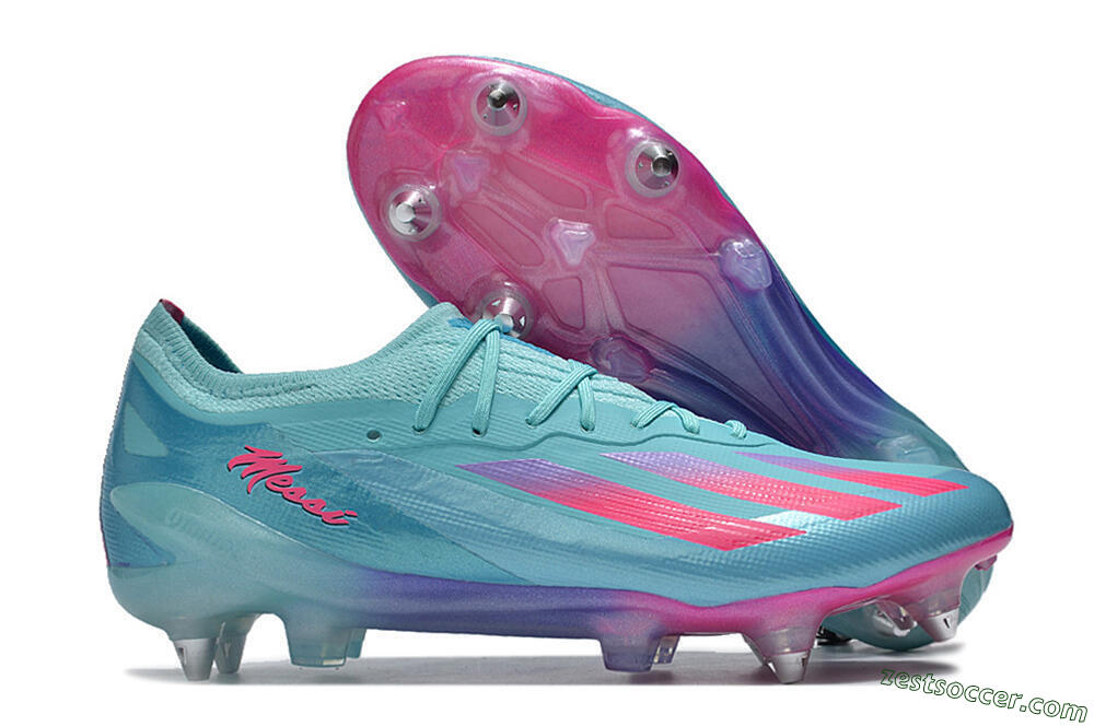 Adidas X Crazyfast.1 SG Low-Tops Soccer Cleats - Jade/Pink/Purple 0