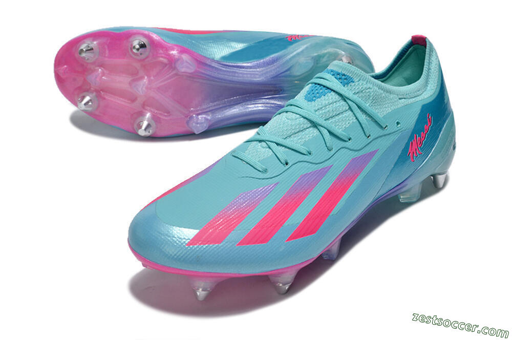 Adidas X Crazyfast.1 SG Low-Tops Soccer Cleats - Jade/Pink/Purple 3