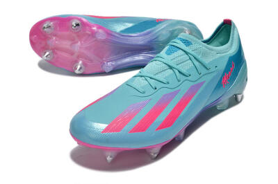 Adidas X Crazyfast.1 SG Low-Tops Soccer Cleats - Jade/Pink/Purple