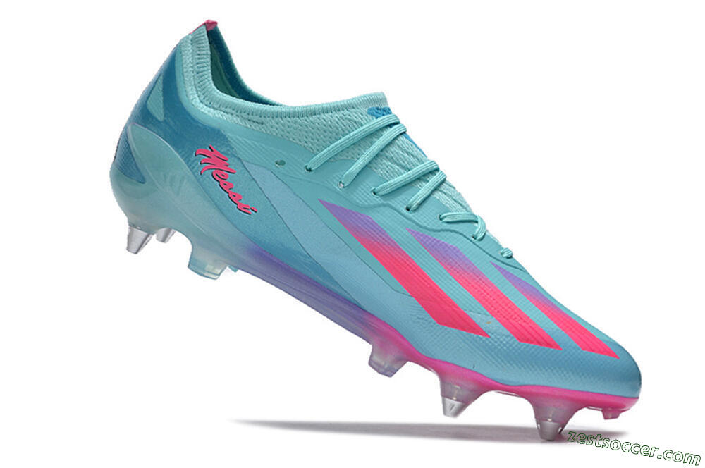 Adidas X Crazyfast.1 SG Low-Tops Soccer Cleats - Jade/Pink/Purple 4