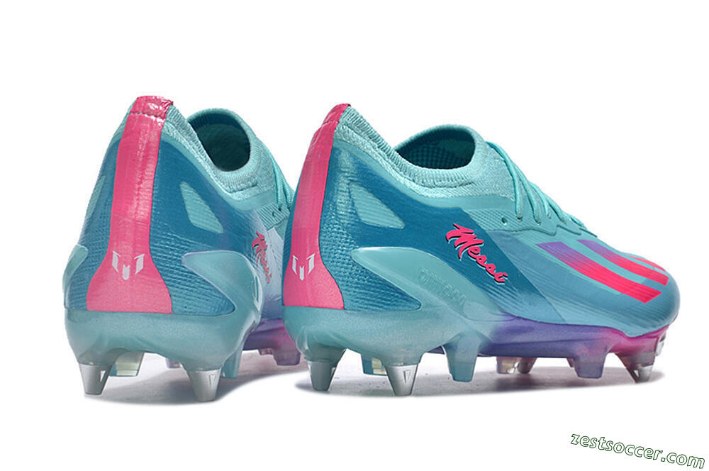 Adidas X Crazyfast.1 SG Low-Tops Soccer Cleats - Jade/Pink/Purple 6