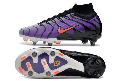 Nike Air Zoom Mercurial Superfly 9 Elite SG High-Tops Soccer Cleats - Purple/Black/Orange