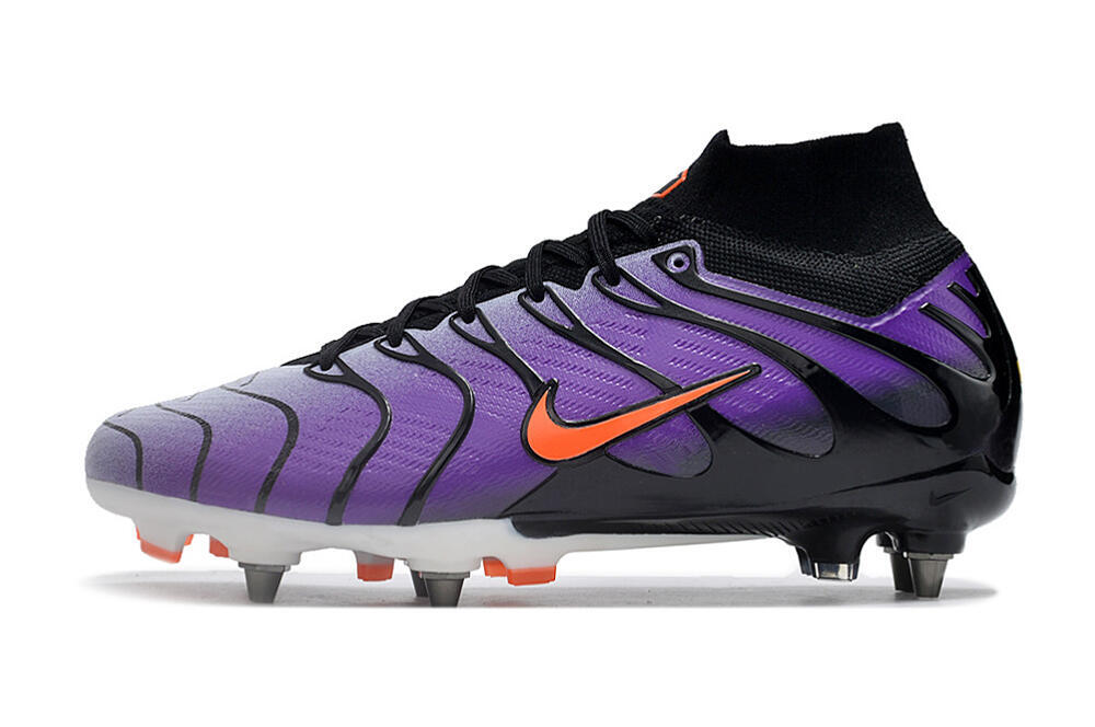 Nike Air Zoom Mercurial Superfly 9 Elite SG High-Tops Soccer Cleats - Purple/Black/Orange 2