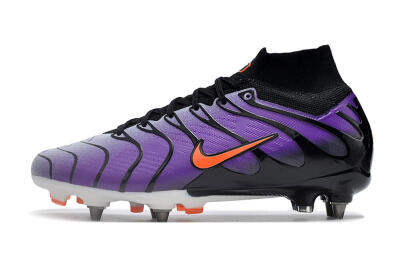 Nike Air Zoom Mercurial Superfly 9 Elite SG High-Tops Soccer Cleats - Purple/Black/Orange
