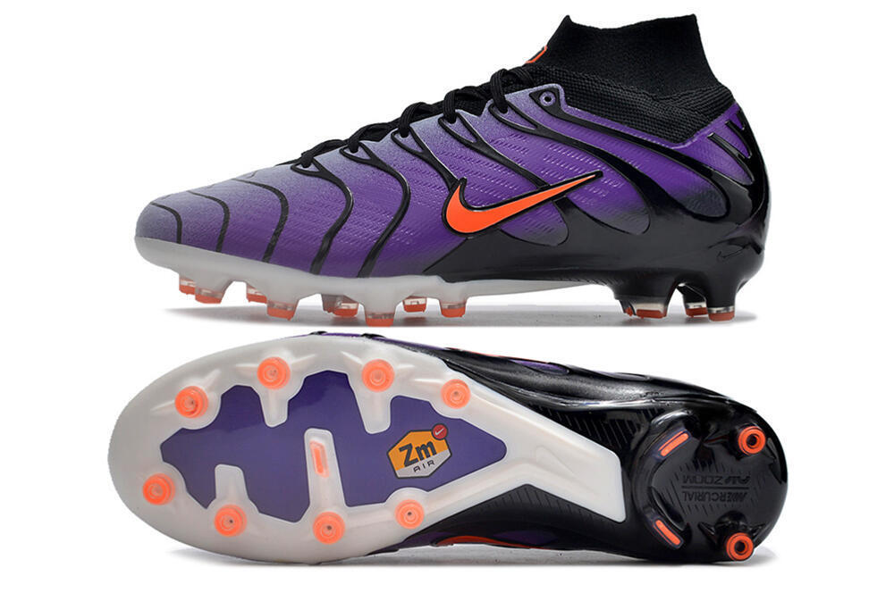 Nike Air Zoom Mercurial Superfly 9 Elite AG High-Tops Soccer Cleats - Purple/Black/Orange 1
