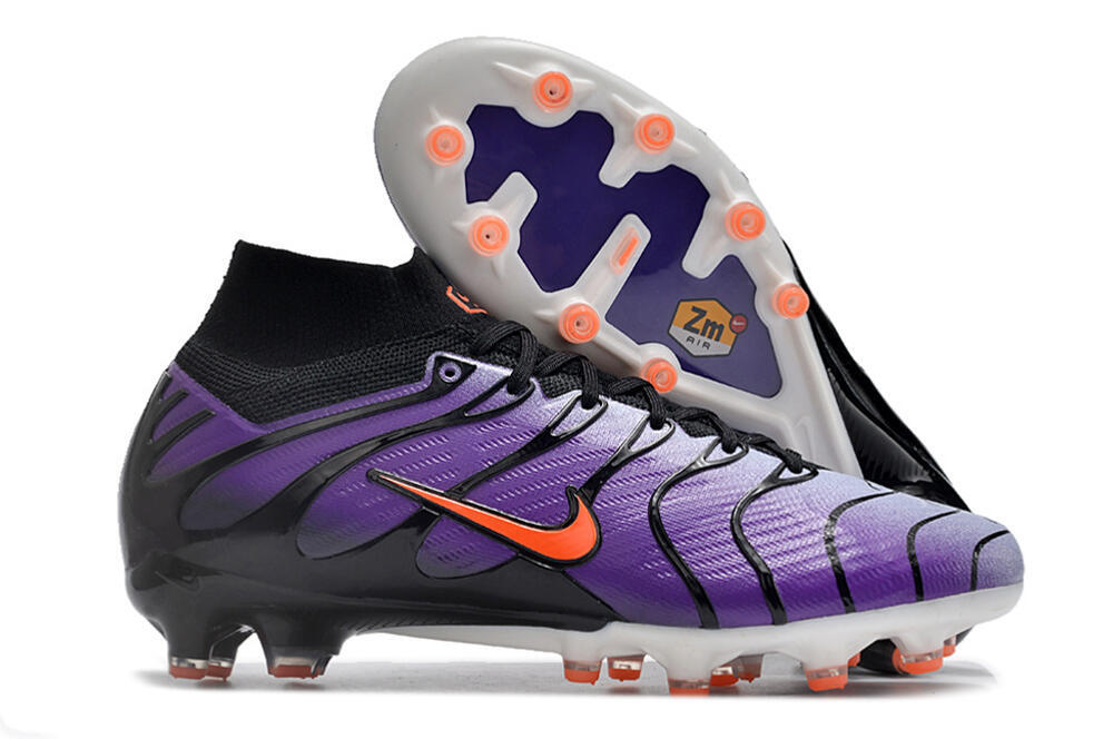 Nike Air Zoom Mercurial Superfly 9 Elite AG High-Tops Soccer Cleats - Purple/Black/Orange 0