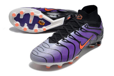 Nike Air Zoom Mercurial Superfly 9 Elite AG High-Tops Soccer Cleats - Purple/Black/Orange