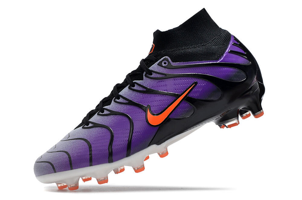 Nike Air Zoom Mercurial Superfly 9 Elite AG High-Tops Soccer Cleats - Purple/Black/Orange 5