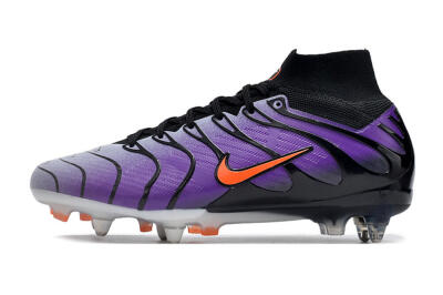 Nike Air Zoom Mercurial Superfly 9 Elite SG High-Tops Soccer Cleats - Purple/Black/Orange