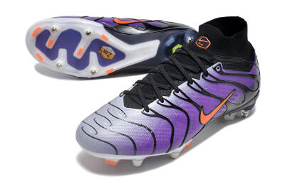 Nike Air Zoom Mercurial Superfly 9 Elite SG High-Tops Soccer Cleats - Purple/Black/Orange