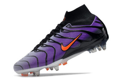 Nike Air Zoom Mercurial Superfly 9 Elite SG High-Tops Soccer Cleats - Purple/Black/Orange