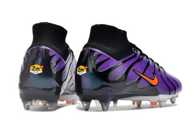 Nike Air Zoom Mercurial Superfly 9 Elite SG High-Tops Soccer Cleats - Purple/Black/Orange
