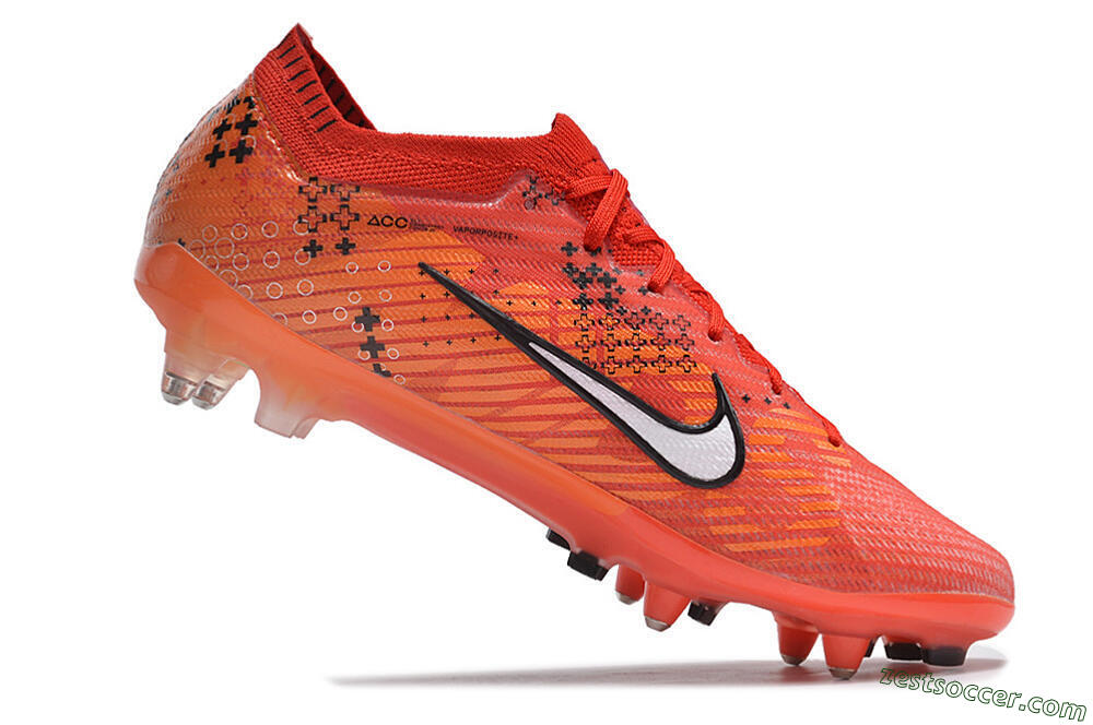 Nike Air Zoom Mercurial Vapor 15 Elite SG Low-Tops Soccer Cleats - Red/White/Black 4