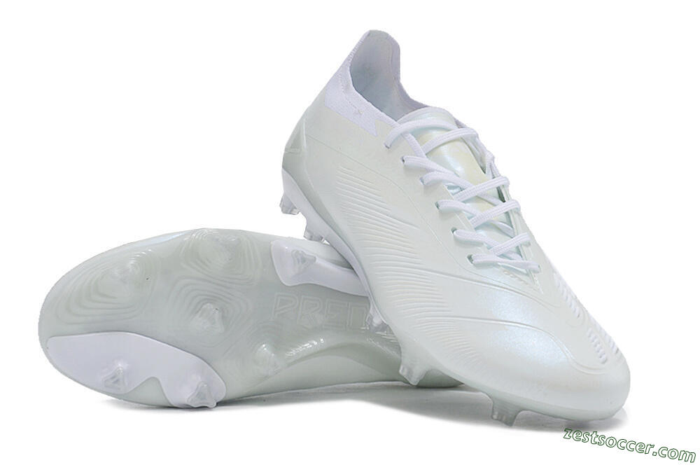 Adidas Predator Accuracy.1 FG Low-Tops Soccer Cleats - White/Beige 3