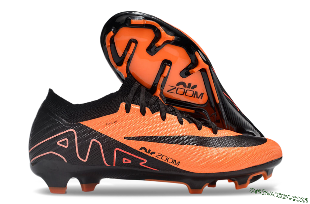 Nike Air Zoom Mercurial Vapor 15 Elite FG Low-Tops Soccer Cleats - Orange/Black 0