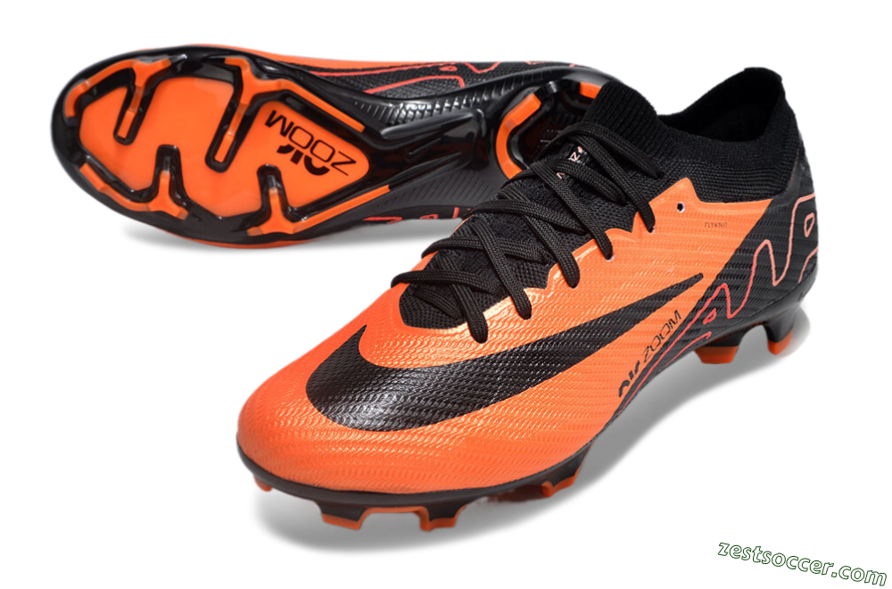 Nike Air Zoom Mercurial Vapor 15 Elite FG Low-Tops Soccer Cleats - Orange/Black 3