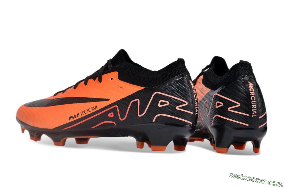 Nike Air Zoom Mercurial Vapor 15 Elite FG Low-Tops Soccer Cleats - Orange/Black 4