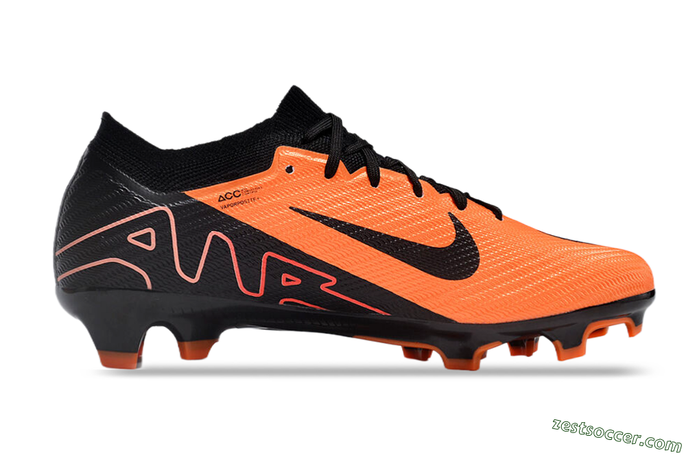 Nike Air Zoom Mercurial Vapor 15 Elite FG Low-Tops Soccer Cleats - Orange/Black 5