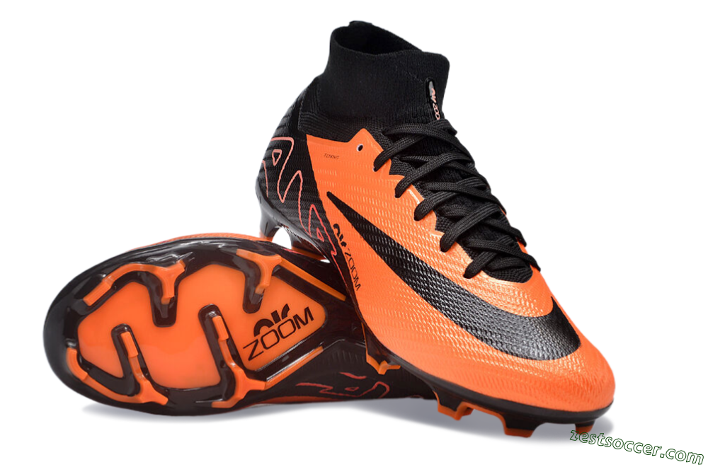 Nike Air Zoom Mercurial Superfly 9 Elite FG High-Tops Soccer Cleats - Orange/Black 1