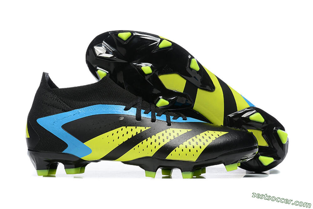 Adidas Predator Accuracy.1 FG High-Tops Soccer Cleats - Black/Blue/Yellow 0