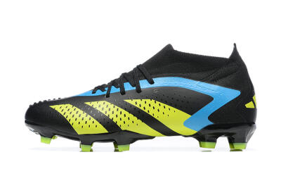 Adidas Predator Accuracy.1 FG High-Tops Soccer Cleats - Black/Blue/Yellow