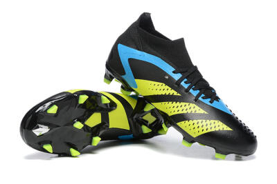 Adidas Predator Accuracy.1 FG High-Tops Soccer Cleats - Black/Blue/Yellow