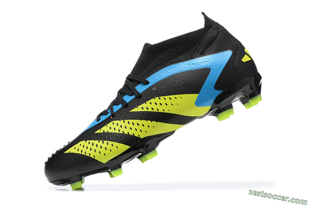 Adidas Predator Accuracy.1 FG High-Tops Soccer Cleats - Black/Blue/Yellow 8