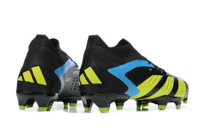 Adidas Predator Accuracy.1 FG High-Tops Soccer Cleats - Black/Blue/Yellow