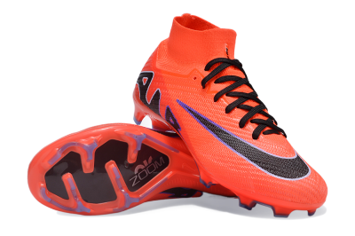 Nike Air Zoom Mercurial Superfly 9 Elite FG High-Tops Soccer Cleats - Red/Black/Purple
