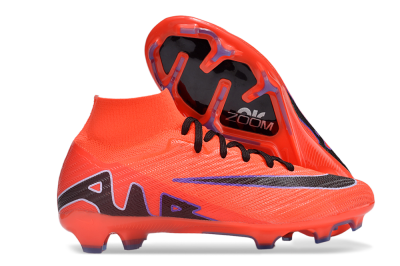 Nike Air Zoom Mercurial Superfly 9 Elite FG High-Tops Soccer Cleats - Red/Black/Purple