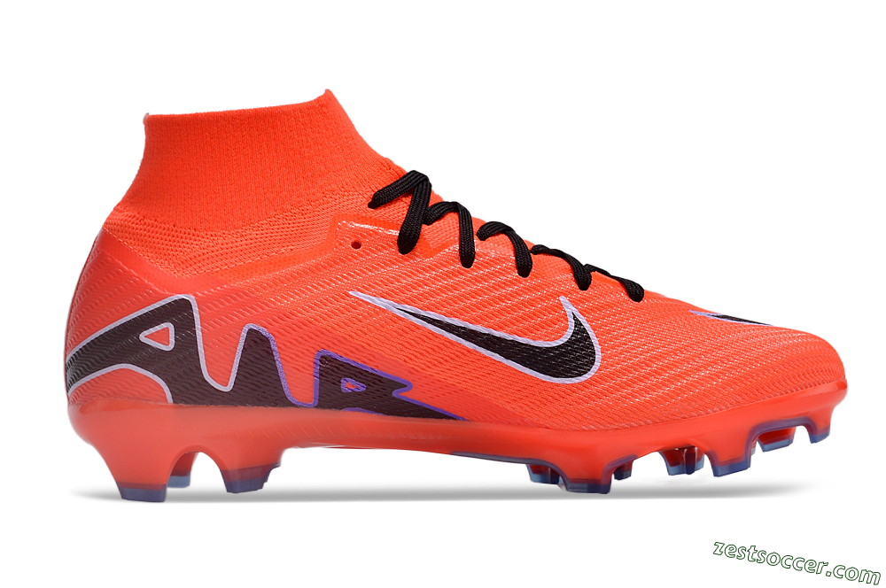 Nike Air Zoom Mercurial Superfly 9 Elite FG High-Tops Soccer Cleats - Red/Black/Purple 5