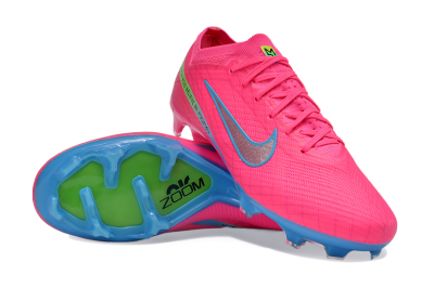 Nike Air Zoom Mercurial Vapor 15 Elite FG Low-Tops Soccer Cleats - Pink/Silver/Blue
