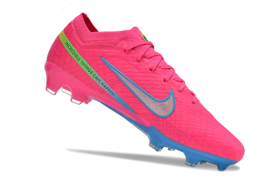 Nike Air Zoom Mercurial Vapor 15 Elite FG Low-Tops Soccer Cleats - Pink/Silver/Blue
