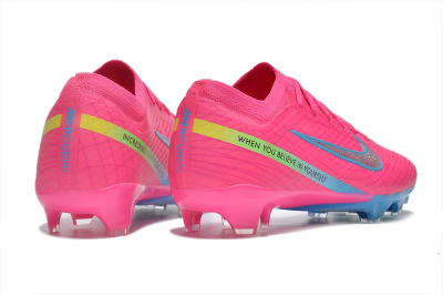 Nike Air Zoom Mercurial Vapor 15 Elite FG Low-Tops Soccer Cleats - Pink/Silver/Blue