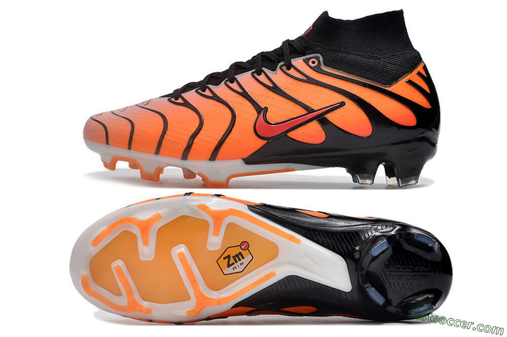 Nike Air Zoom Mercurial Superfly 9 Elite FG High-Tops Soccer Cleats - Orange/Black/Red 1