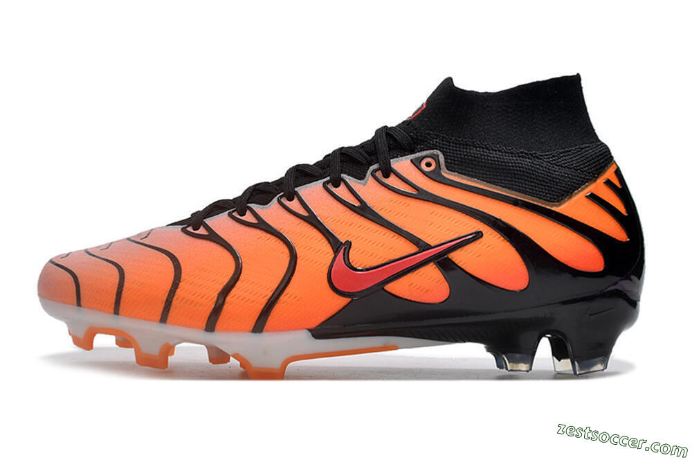 Nike Air Zoom Mercurial Superfly 9 Elite FG High-Tops Soccer Cleats - Orange/Black/Red 2