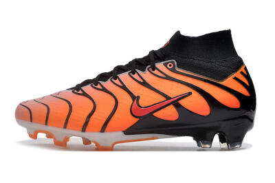 Nike Air Zoom Mercurial Superfly 9 Elite FG High-Tops Soccer Cleats - Orange/Black/Red
