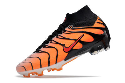 Nike Air Zoom Mercurial Superfly 9 Elite FG High-Tops Soccer Cleats - Orange/Black/Red