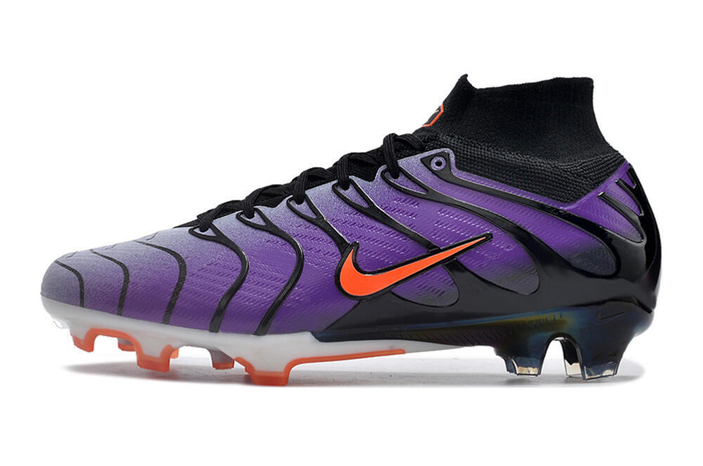 Nike Air Zoom Mercurial Superfly 9 Elite FG High-Tops Soccer Cleats - Purple/Black/Orange/Gold 2