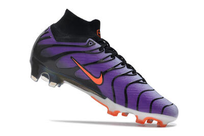 Nike Air Zoom Mercurial Superfly 9 Elite FG High-Tops Soccer Cleats - Purple/Black/Orange/Gold