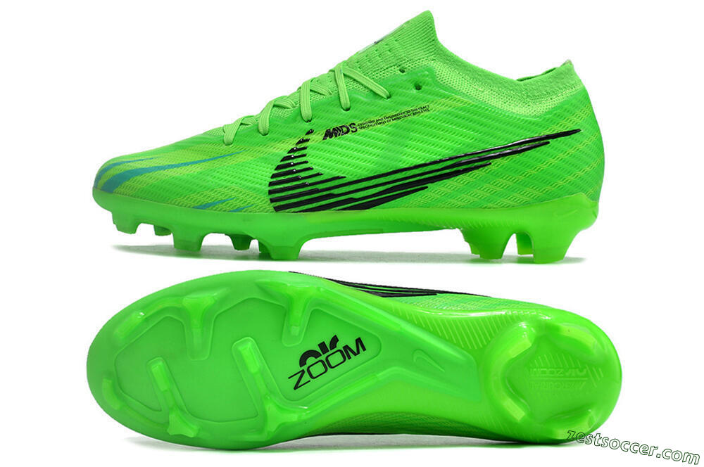 Nike Air Zoom Mercurial Vapor 15 Elite FG Low-Tops Soccer Cleats - Green/Black 1
