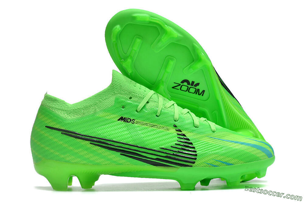 Nike Air Zoom Mercurial Vapor 15 Elite FG Low-Tops Soccer Cleats - Green/Black 0