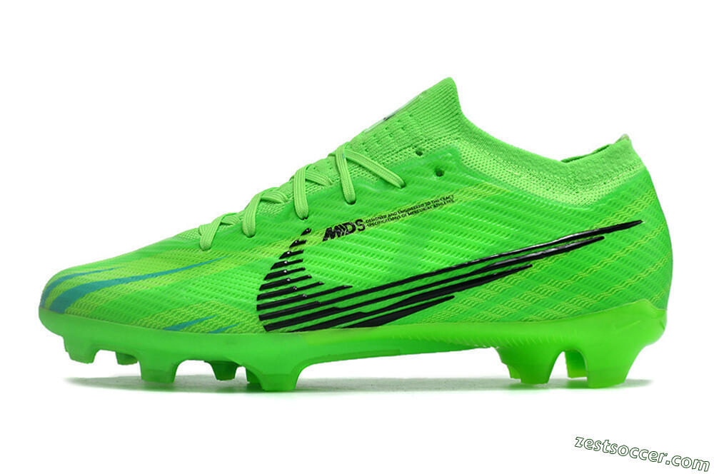 Nike Air Zoom Mercurial Vapor 15 Elite FG Low-Tops Soccer Cleats - Green/Black 2