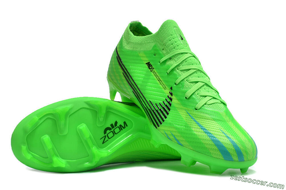 Nike Air Zoom Mercurial Vapor 15 Elite FG Low-Tops Soccer Cleats - Green/Black 3
