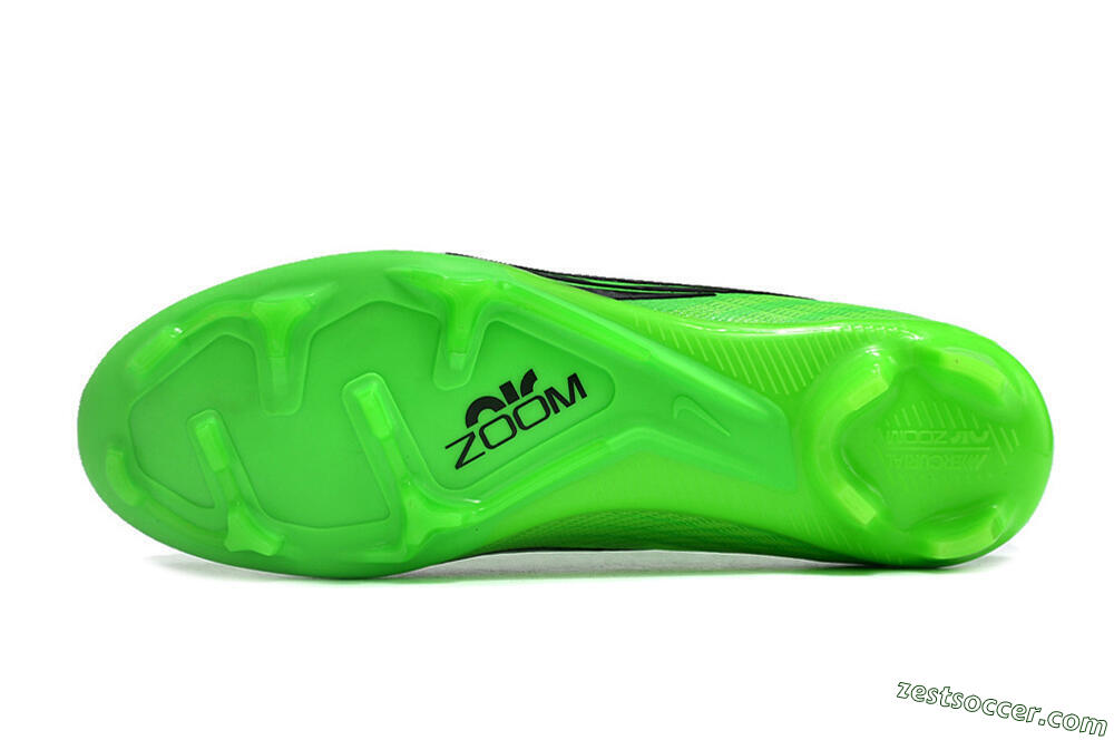 Nike Air Zoom Mercurial Vapor 15 Elite FG Low-Tops Soccer Cleats - Green/Black 6