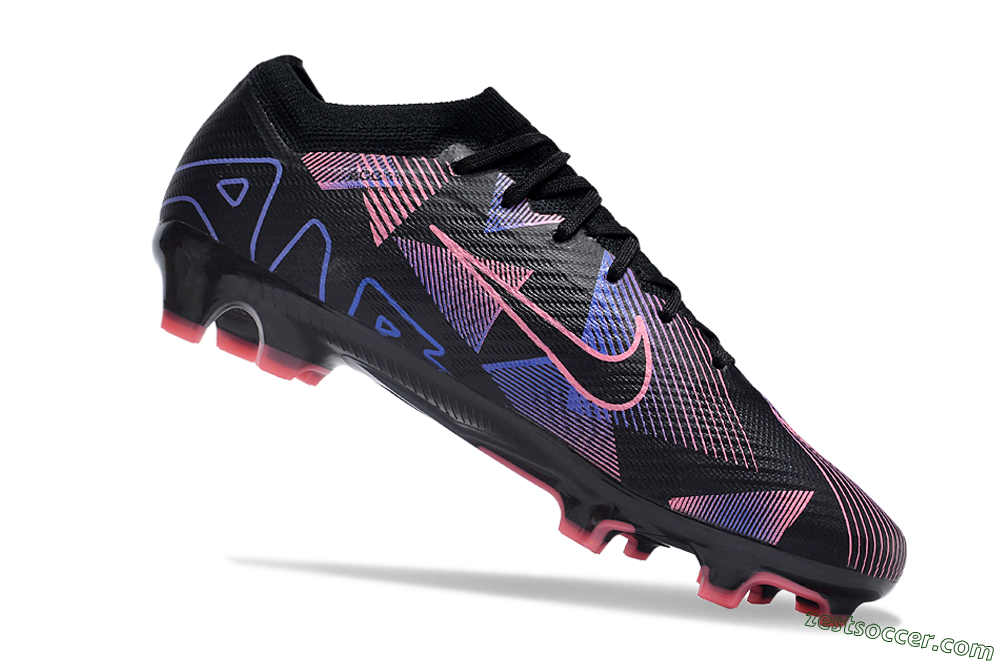 Nike Air Zoom Mercurial Vapor 15 Elite FG Low-Tops Soccer Cleats - Black/Purple/Pink 4