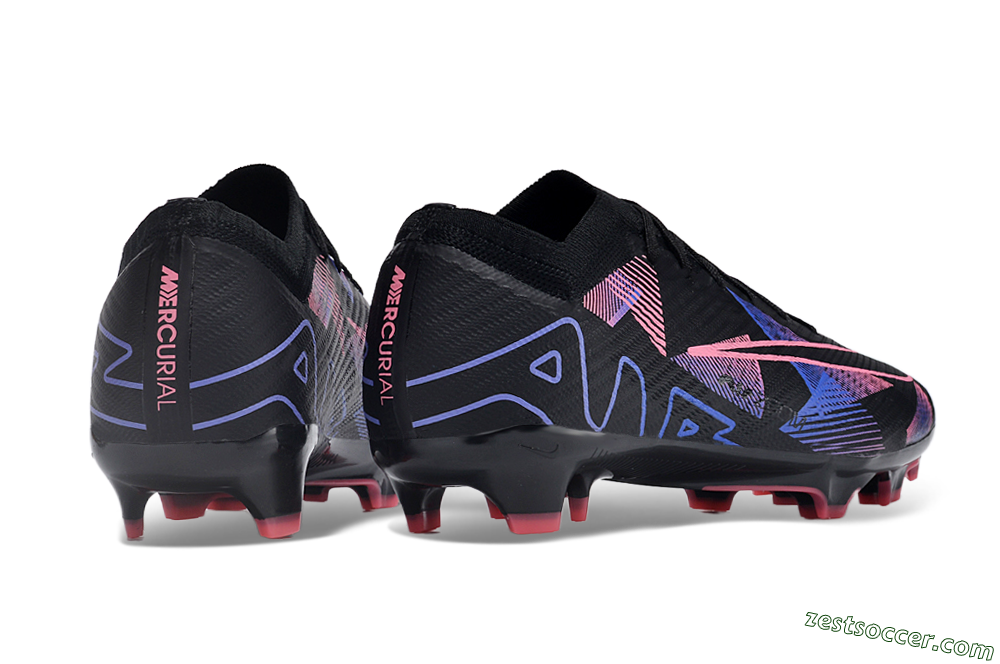 Nike Air Zoom Mercurial Vapor 15 Elite FG Low-Tops Soccer Cleats - Black/Purple/Pink 6
