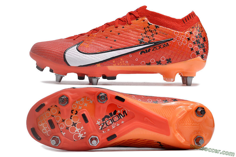 Nike Air Zoom Mercurial Vapor 15 SG Low-Tops Soccer Cleats - Red/White/Black 1